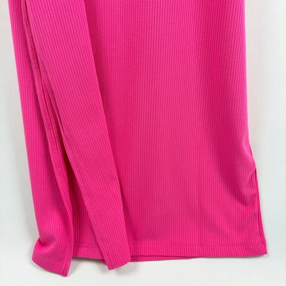 L*Space Camille Pink Cutout Maxi Dress Ribbed NWT Size Large - Picture 10 of 10